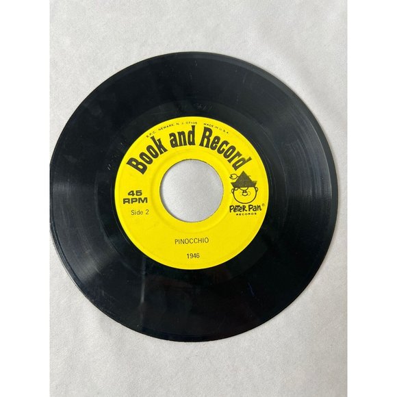 Peter Pan Records - "Pinocchio" - 45 RPM - Vinyl Record And Book - #1946 - Picture 3 of 7